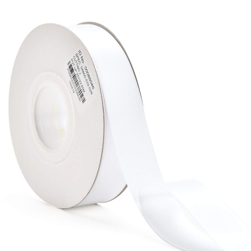 YAMA Double Face Satin Ribbon - 7/8" 25 Yards for Gift Wrapping Ribbons Roll, White - Image 4